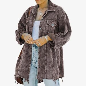 Amazon Women's Corduroy Jean Jacket - Brown